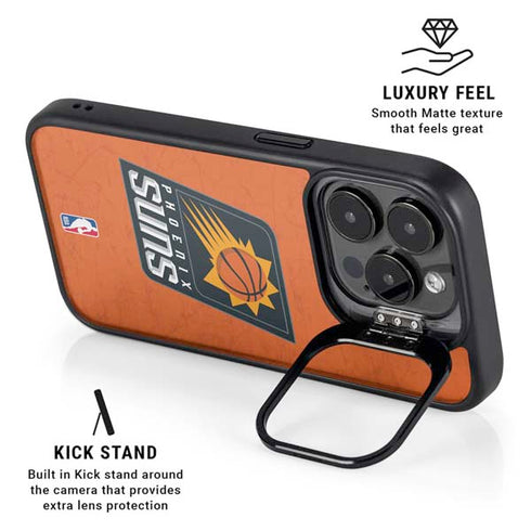 NBA Phoenix Suns Distressed iPhone 15 Pro Kickstand Case